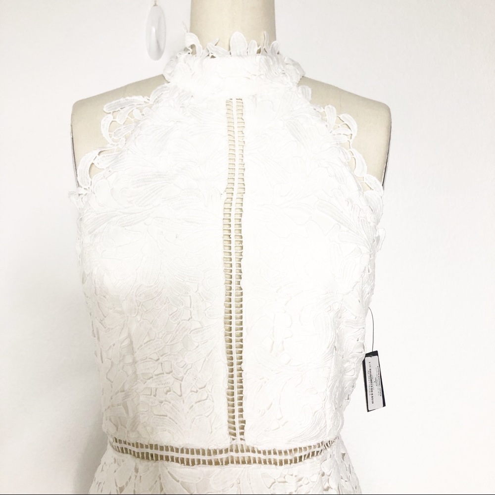 Lulus Divine Destiny White Lace Midi Dress NEW - Picture 6 of 10